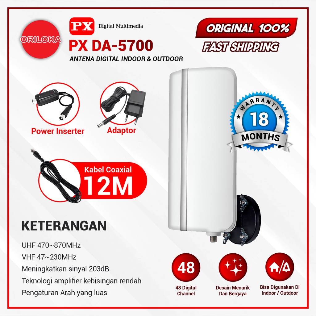 PX DA-5700 Antena Digital TV Indoor / Outdoor - Garansi Resmi PX