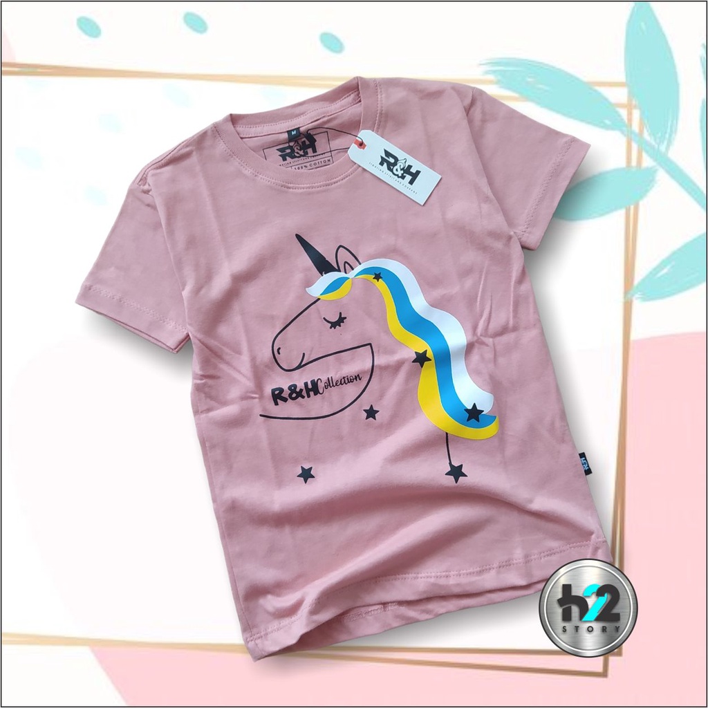 Kaos Anak Distro Perempuan Atasan anak Cewek Kaos Anak Distro Usia 1-12 Tahun By H22Story