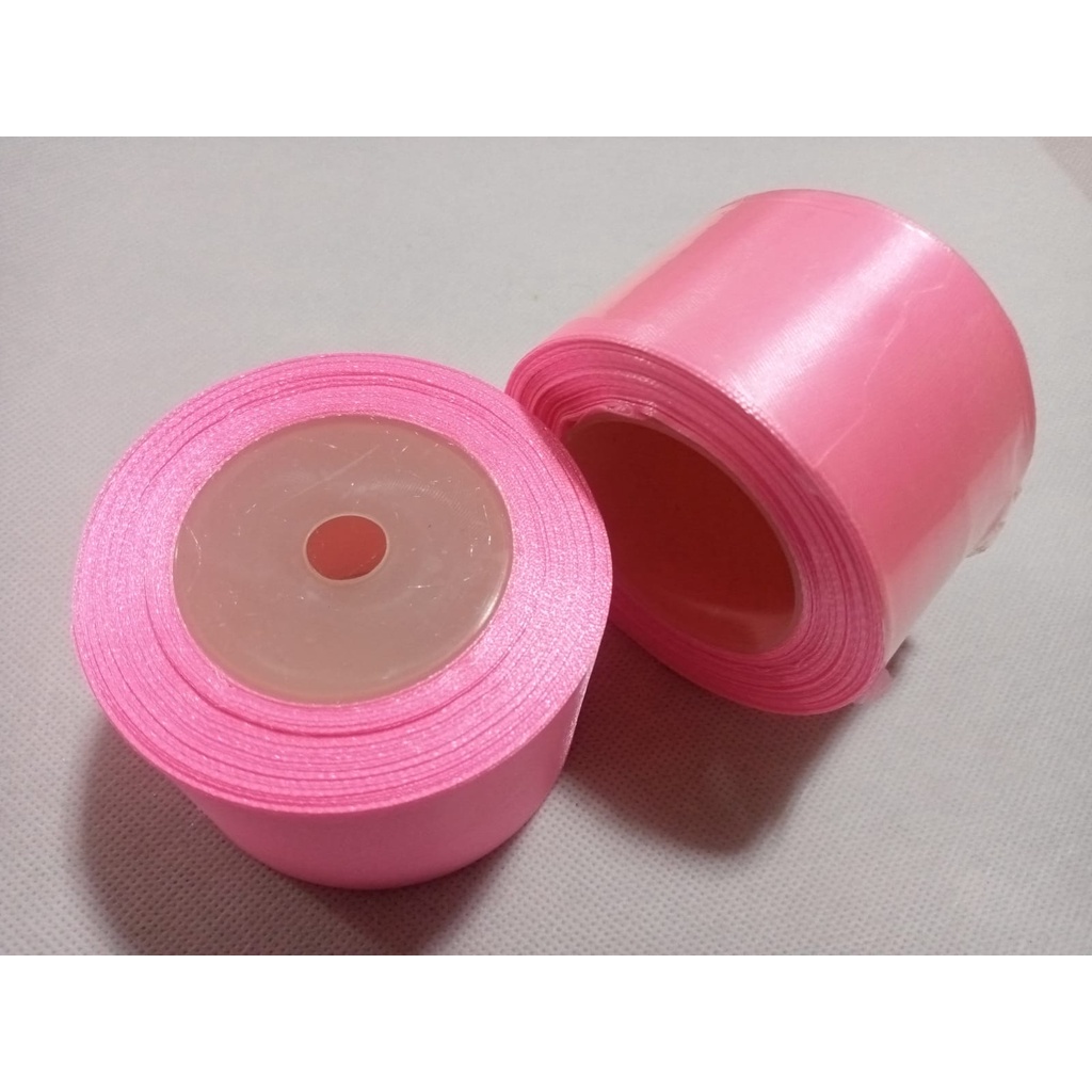 

Pita Satin Pink Baby Ukuran 5 cm / 2 inch per roll