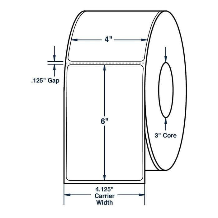 Label Resi Thermal Sticker 100 x 150 mm (A6) isi 250 pcs