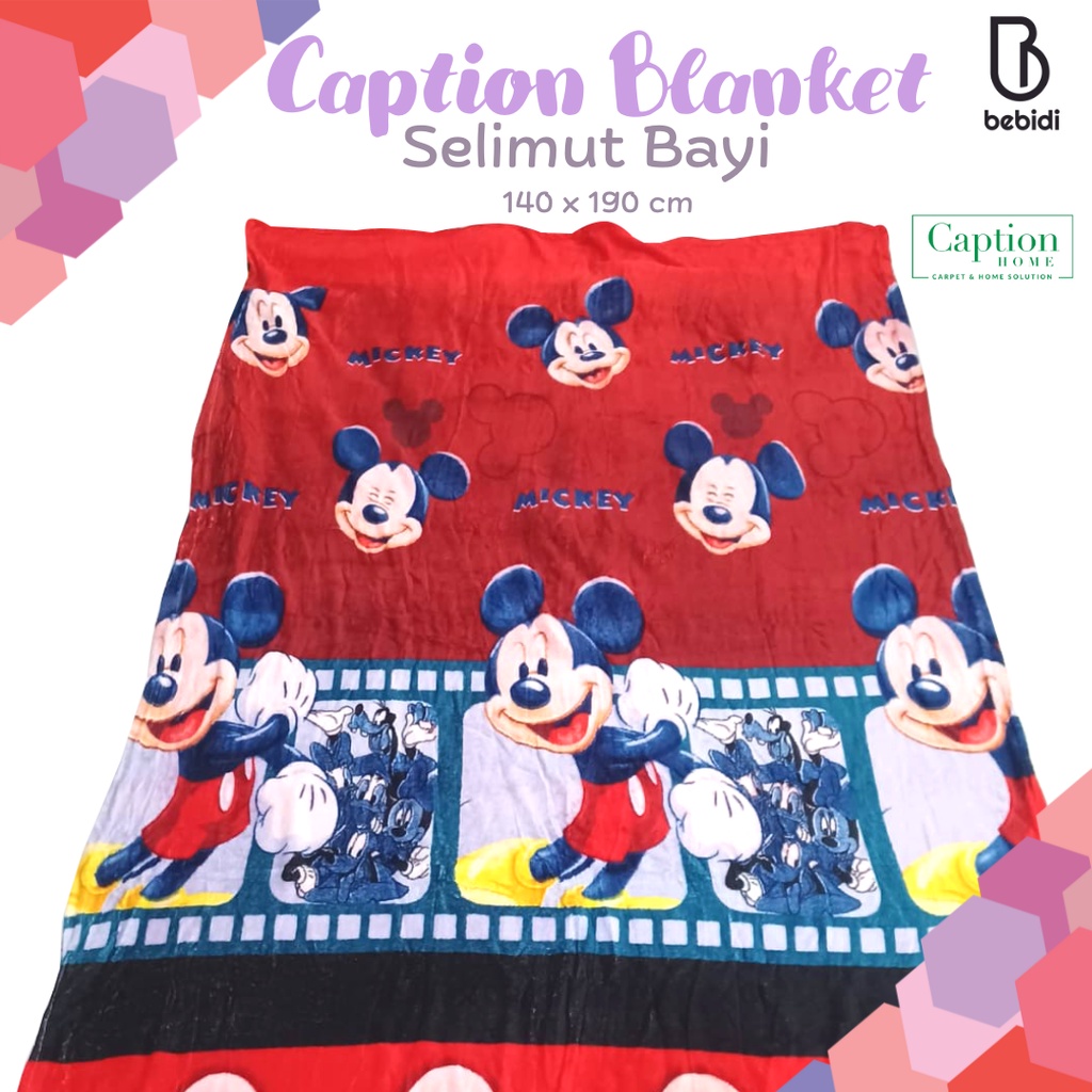 Selimut Anak Lembut Motif Kartun 140cmx190cm CAPTION BLANKET STANDART SINGLE ANIMATION 140 190 cm