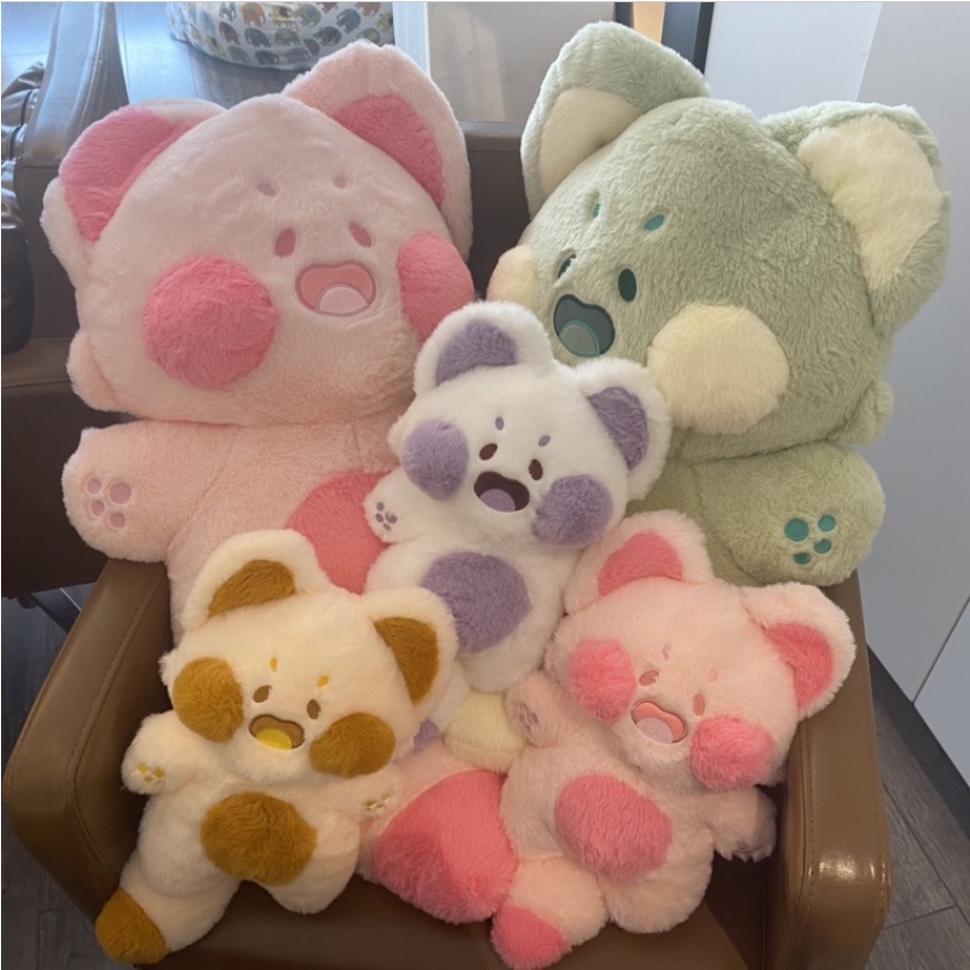 Mainan Boneka Stuffed Plush Kartun Kucing / Beruang / Doodle Lucu Kreatif 12 / 30 / 40cm Untuk Hadiah Ulang Tahun Anak
