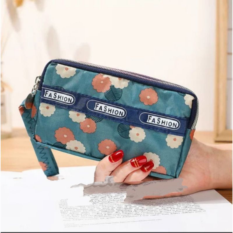 Arifirn Dompet Wanita HP 3 Resleting NK - Pouch Make up 3 Ruang