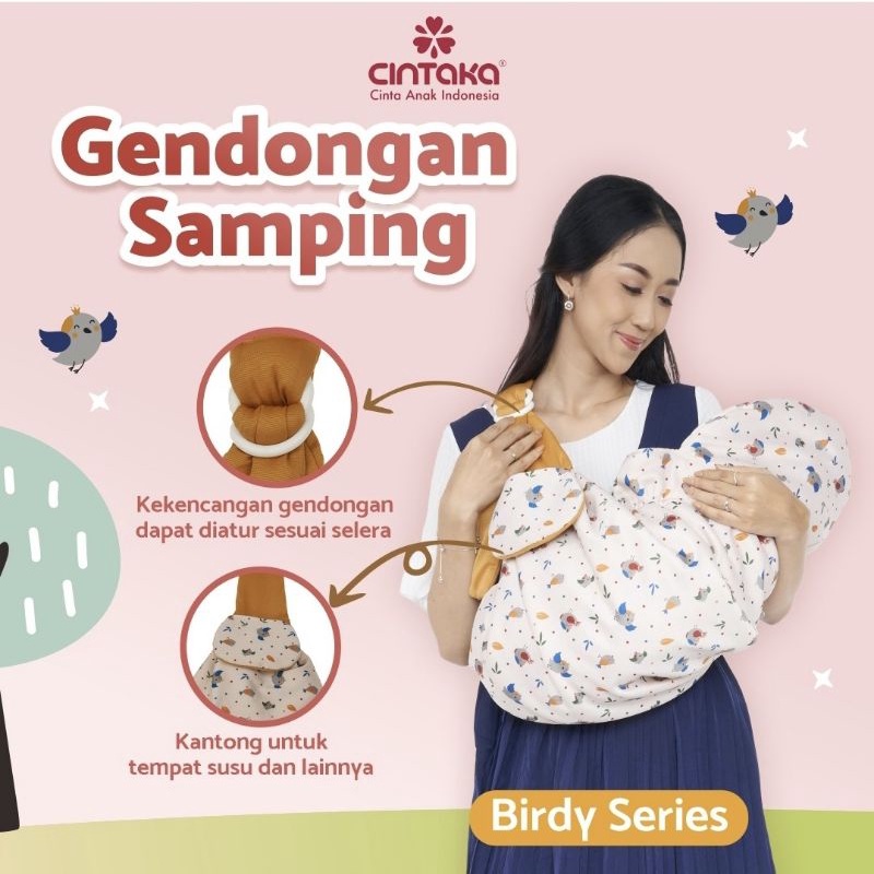 Cintaka Gendongan Bayi Samping Topi Print Cocok u/ Newborn Birdy Series - CBG 3033