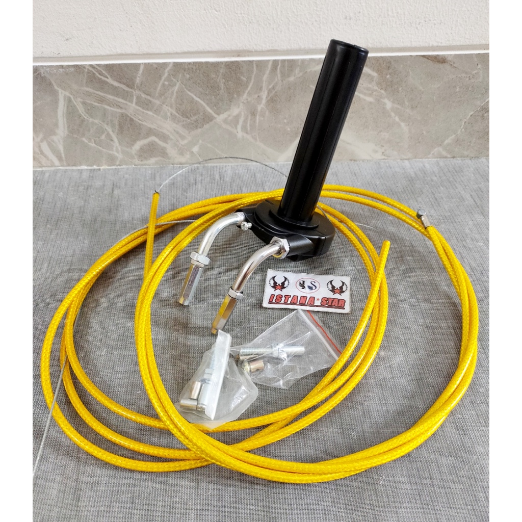 selongsong gas  2kabel plus kabel gas carbon KUNING