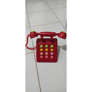 (Preloved) Mother Garden Wooden Telephone Red