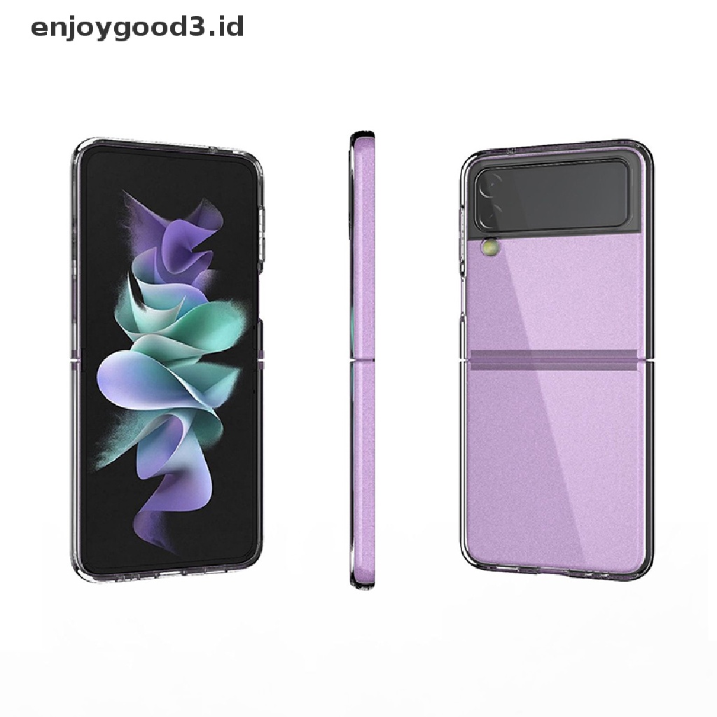 [Rready Stock] Casing Ponsel Slim Bening Untuk Samsung Z Flip 3akrilik Transparan Hard Shell Baru Lengan Pelindung Layar Lipat (ID)