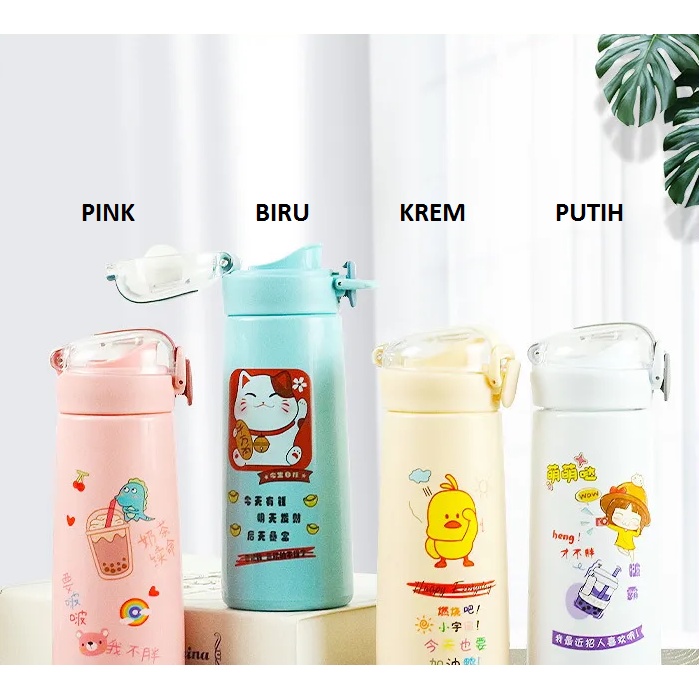 BOTOL MINUM ANAK KARAKTER LUCU / BOTOL MINUM 380ML