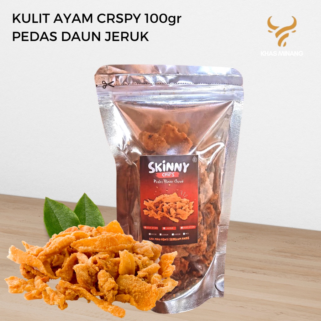 

Kulit Ayam Crispy 100gr Original Pedas Daun Jeruk Skinny Chips Aneka Khas Minang Padang