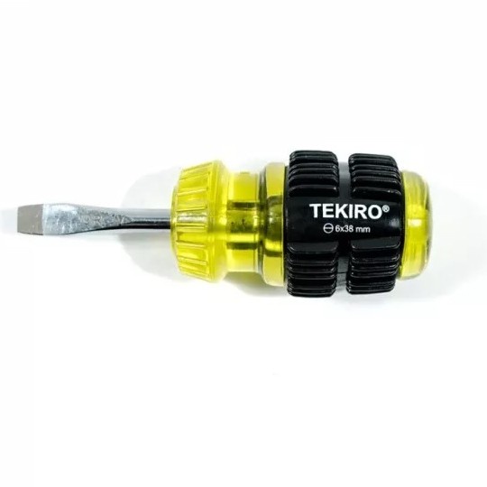 TEKIRO OBENG GAGANG KARET KUNING (-) 6 x 38 mm OBENG MIN SD-CG0859