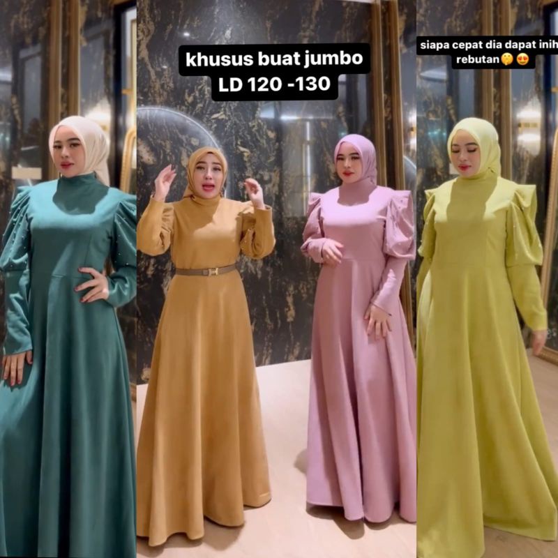 gamis suede import mutiara shellasaukia