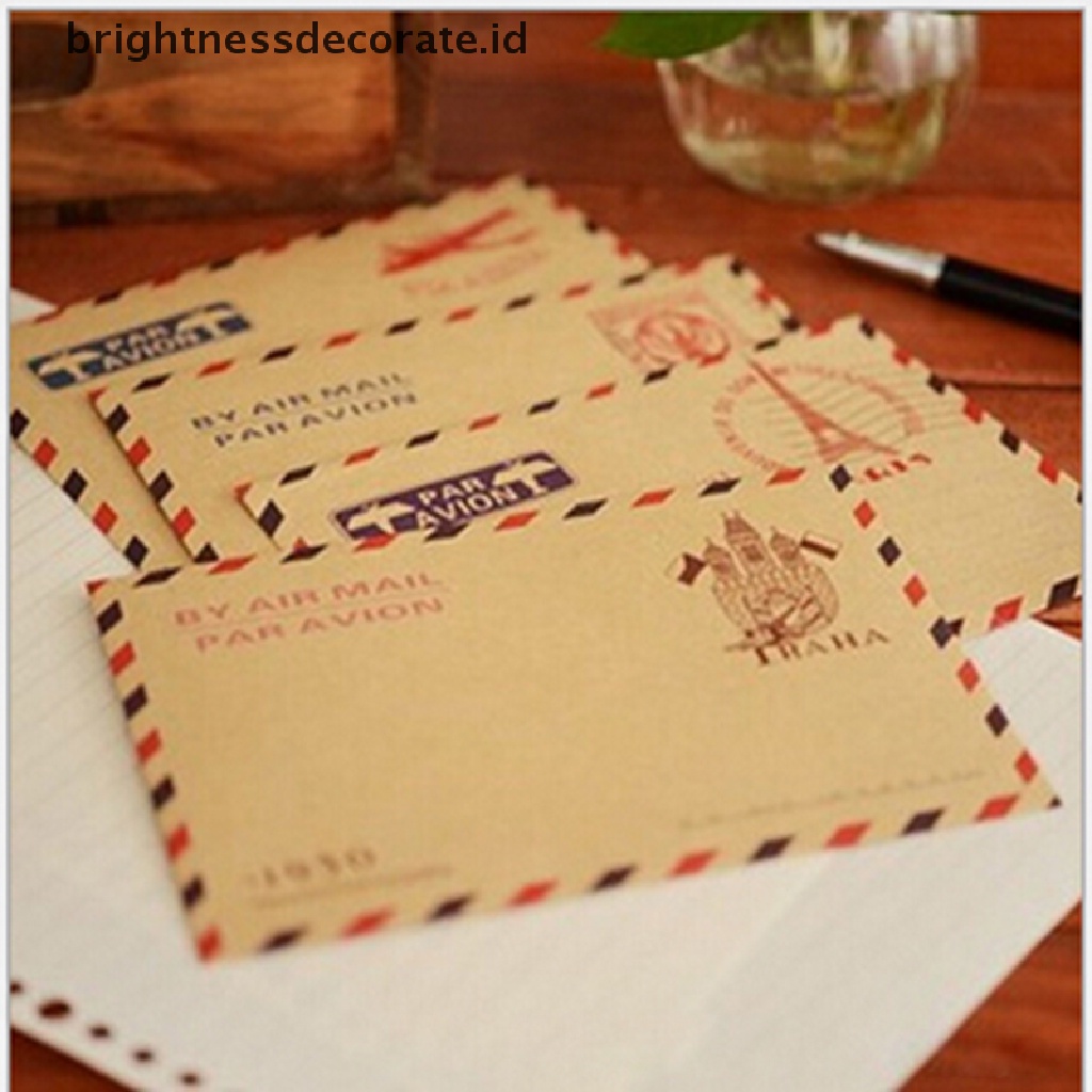 [Birth] New 10lembar Amplop Mini Postcard Surat Stationary Storage Paper Vintage [ID]