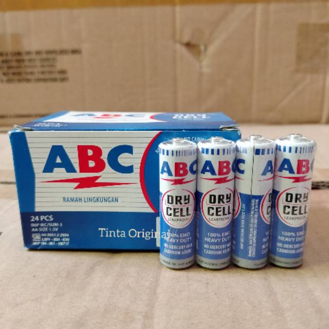 Baterai/Battery/Batere ABC Biru size AA (isi 24 pcs) Murah Meriah