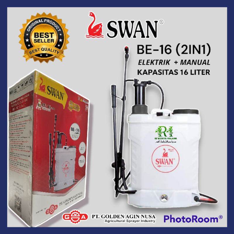 SWAN 2in1  BE-16/ TANGKI CAS SWAN / SPRAYER ELEKTRIK SWAN / TANGKI SWAN CAS / SEMPROTAN CAS SWAN / T