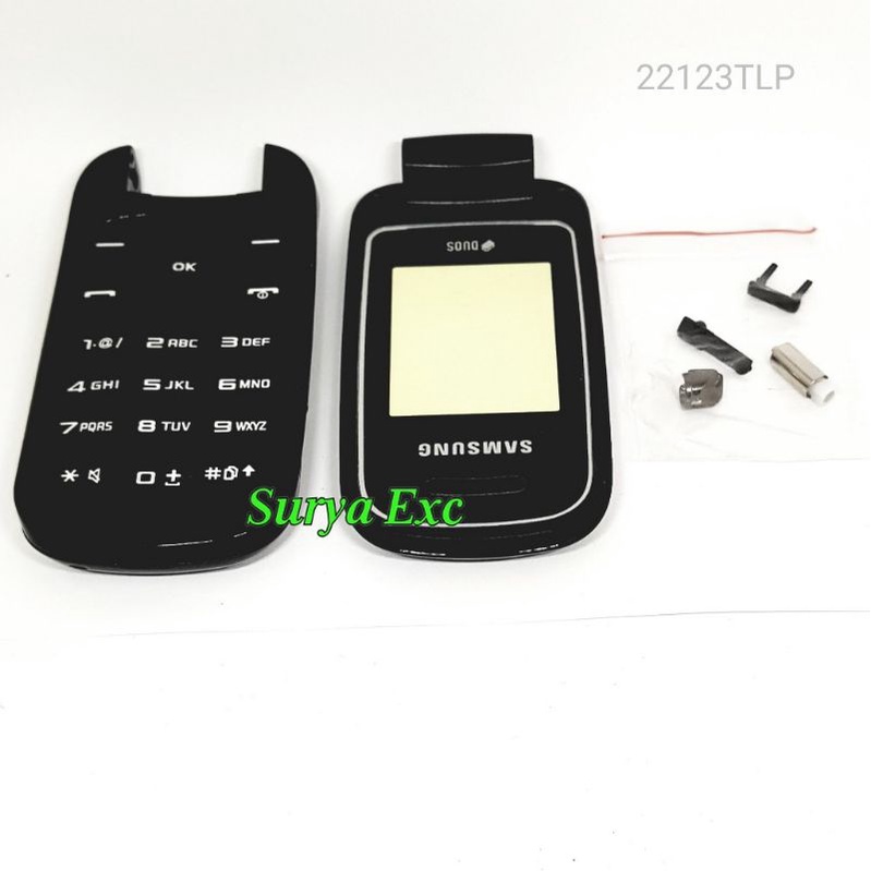 Casing/Kesing Fullset Fulset Samsung Flip Caramel Gt E1272/Samsung Lipat 1272 + Engsel Ori