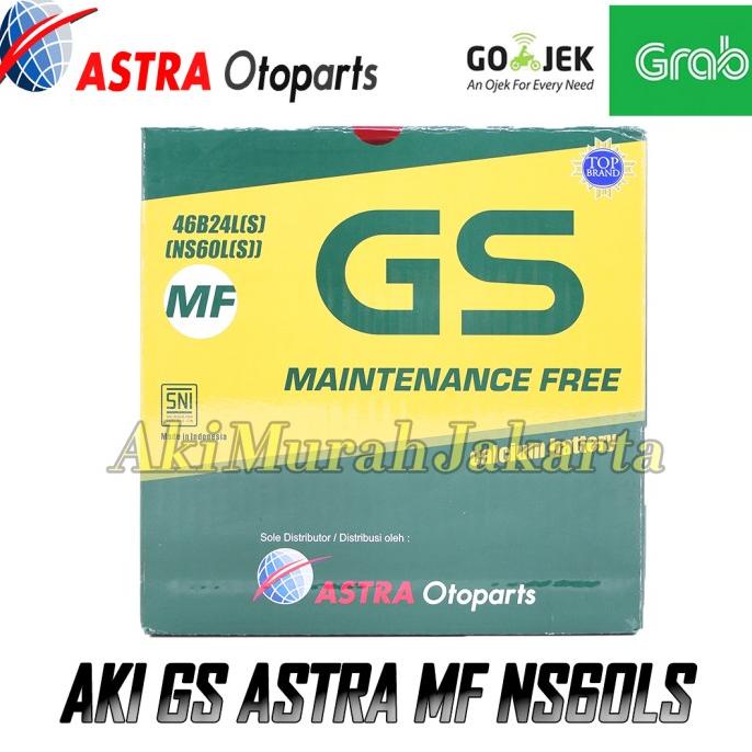 Aki Mobil Honda HRV GS Astra NS60LS Aki Kering 12V / 45 Ah