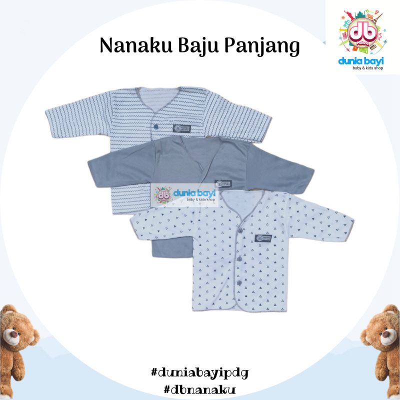 Nanaku Baju Panjang/Baju Atasan Bayi/Baju Panjang Bayi