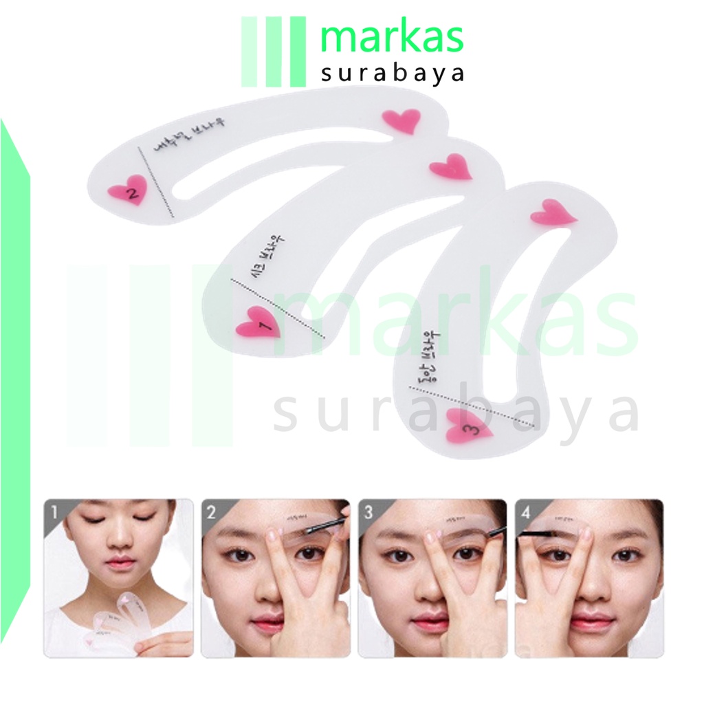 MARKAS HL0376 Cetakan Alis Mini Brow Class 3 in 1 Cetakan Cetak Alis Eyebrow