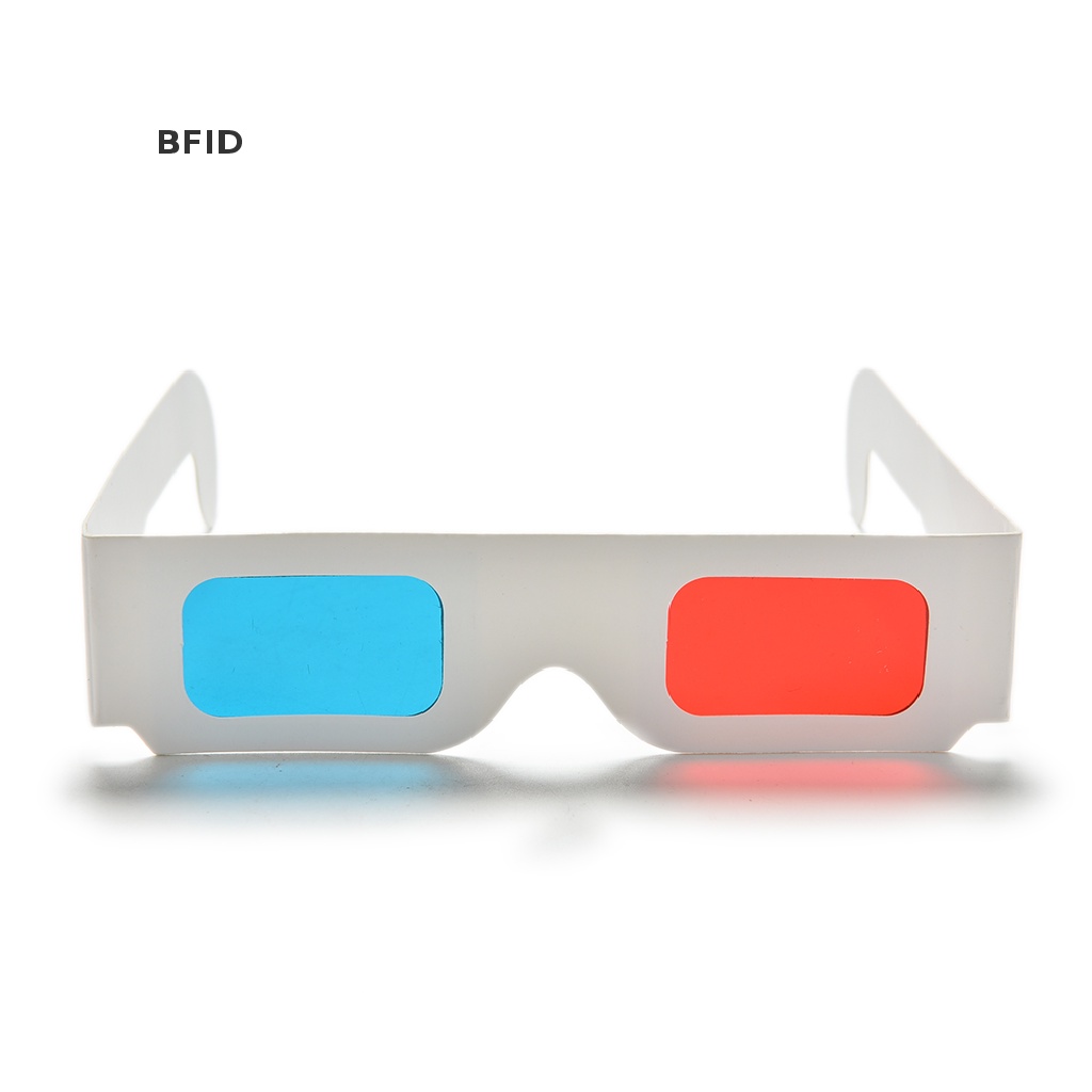 [BFID] 10pcs Kertas Kardus Anaglyph Universal Merah Biru Cyan Kacamata Video 3D [ID]