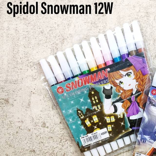 

Spidol Set 12 Warna Snowman / Pw12A