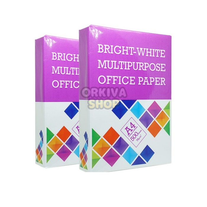 BRIGHT-WHITE MULTIPURPOSE OFFICEPAPER / Kertas HVS A4 BMO 75gr (1 rim)