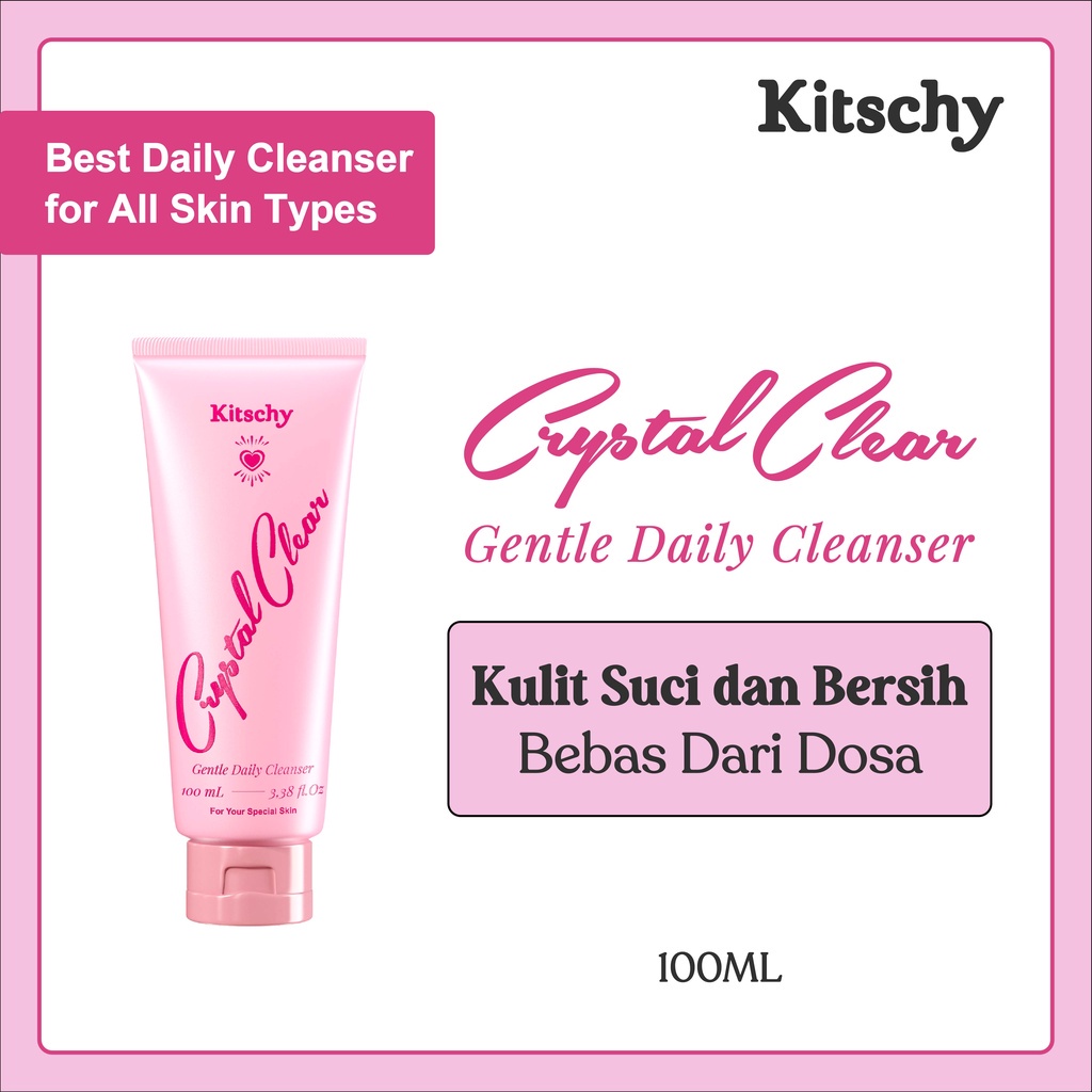 ❤ MEMEY ❤ KITSCHY Crystal Clear Gentle Daily Cleanser 100ml