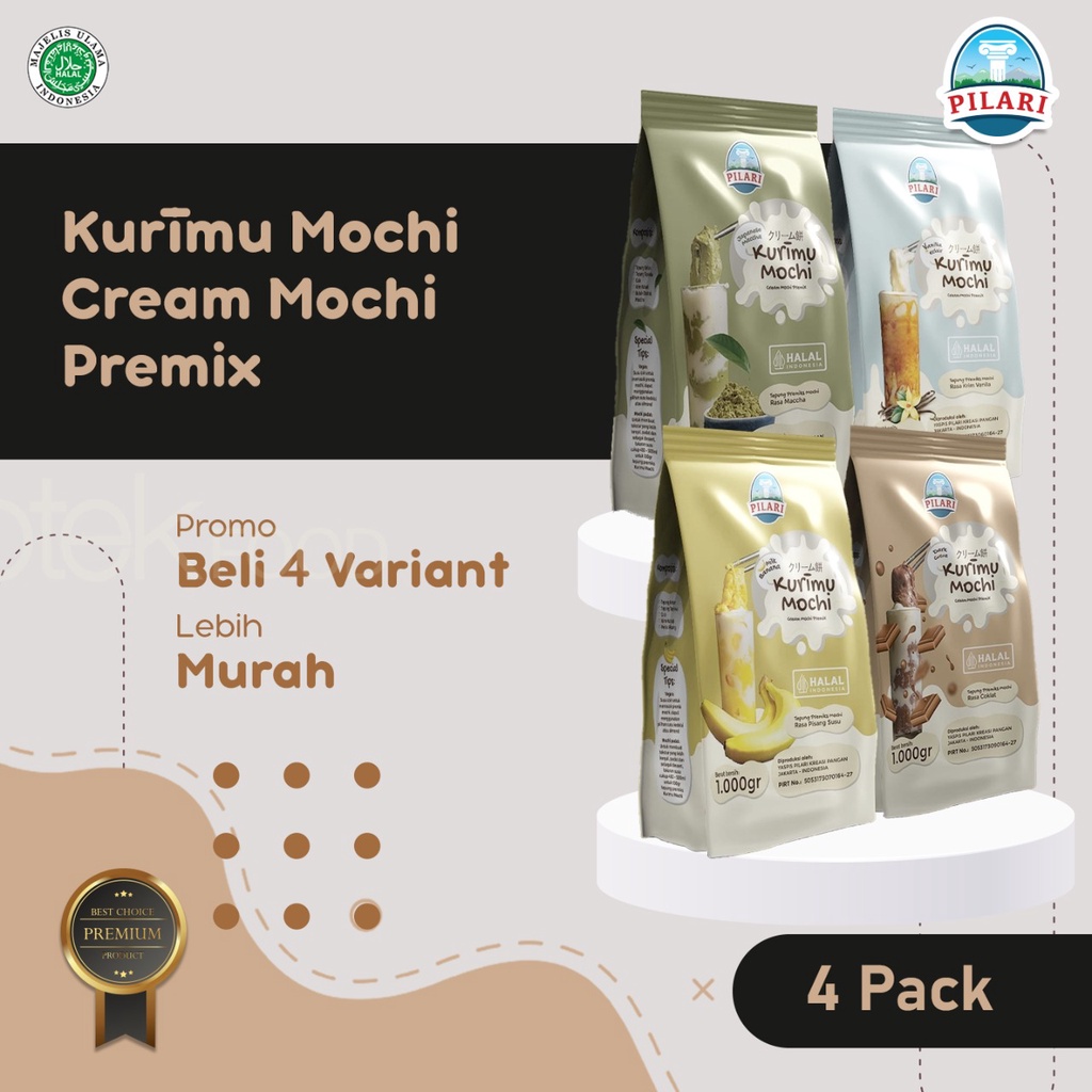 

PROMO BELI 4 LEBIH MURAH! KURĪMU MOCHI - CREAM MOCHI PREMIX - TEPUNG MOCHI