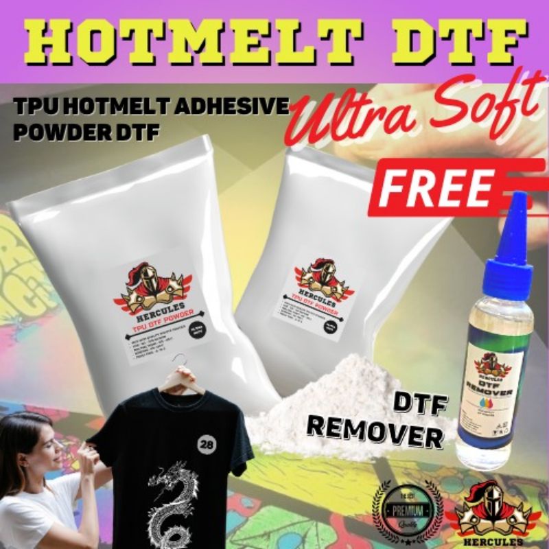 

TPU Hot Melt Adhesive Powder Sablon DTF / Bubuk Transfer PET Film