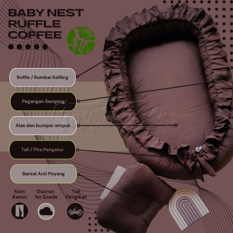 HOT PROMO READY STOCK BABY NEST RUFFLE polos premium kasur bayi KADO LAHIRAN MURAH TERBAIK