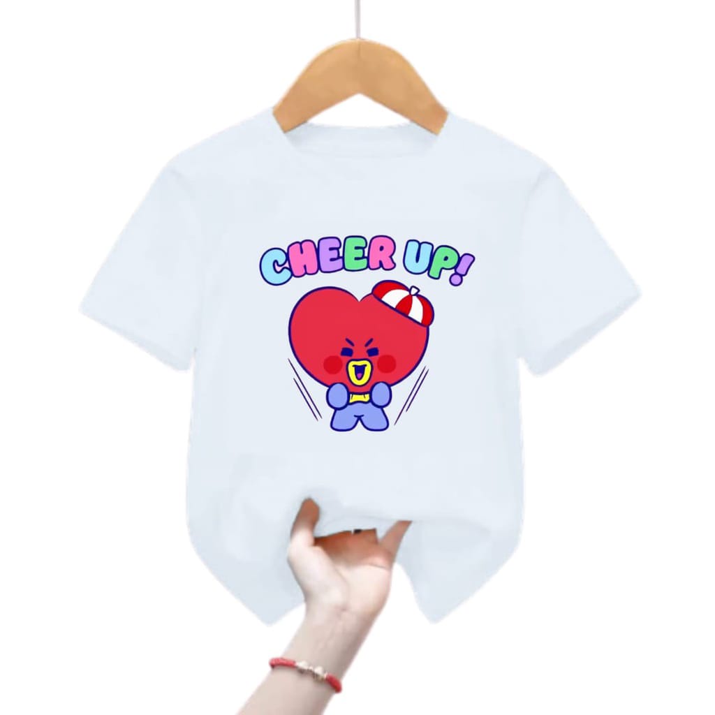 Hzl_outfit Kaos Anak CHEER UP Kaos Anak Bayar Ditempat