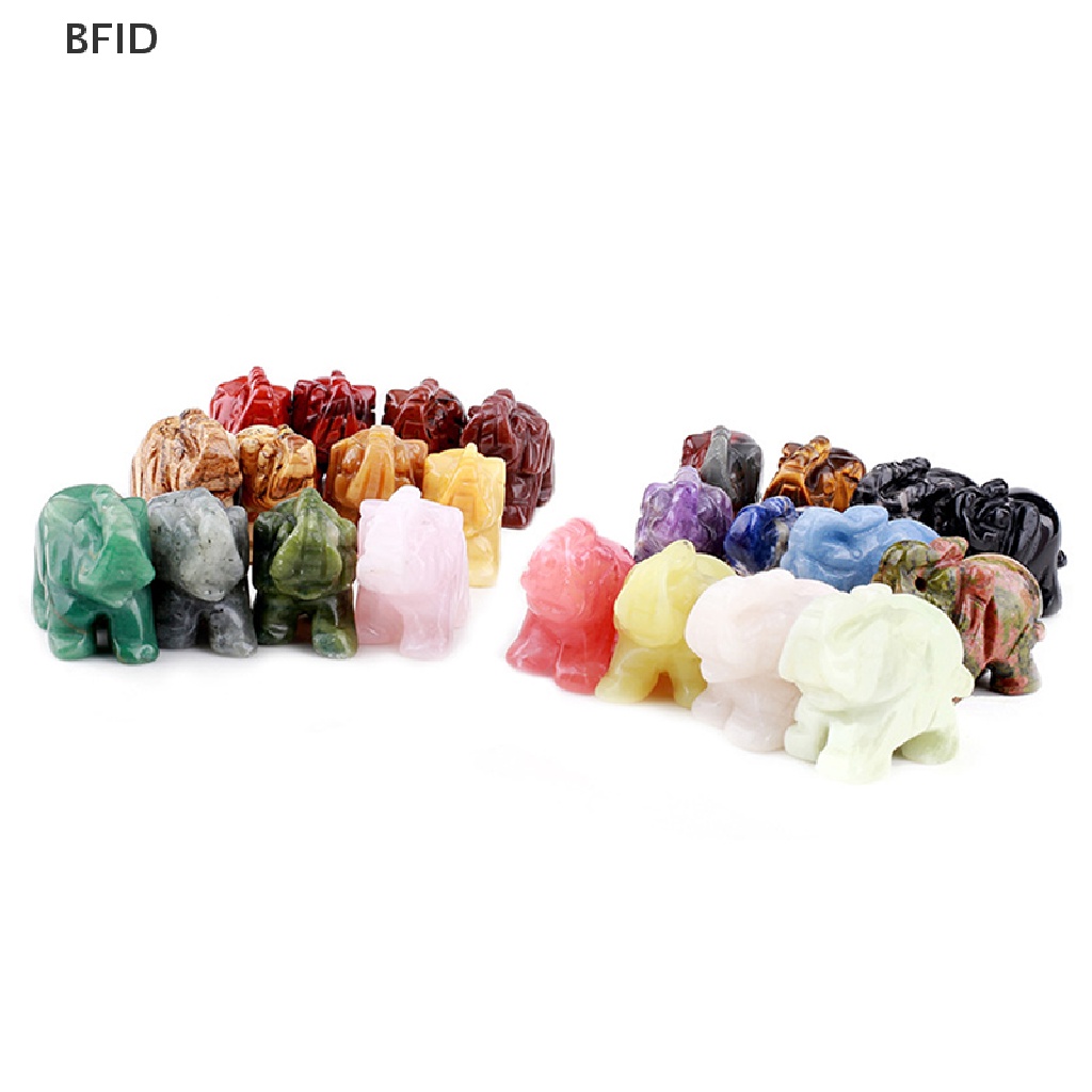 [BFID] Patung Patung Gajah Kristal Alami Amethyst Mawar jasper Animals Sto [ID]