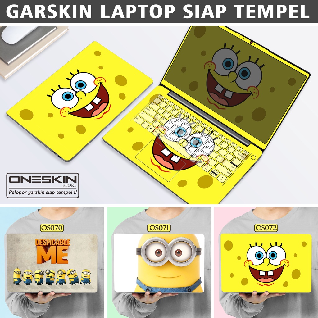 Garskin Sticker Laptop Protector Macbook Full Body Bottom Bezel Palmrest Skin Cartoon Minnions