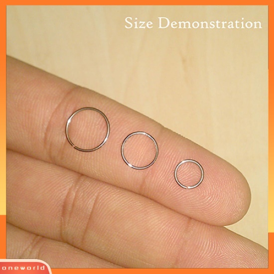 [oneworld] 1pc Surgical Steel Tipis Hidung Kecil Ring Hoop 0.8mm Stud Tindik Tulang Rawan