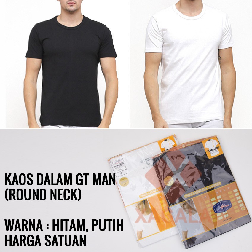 GT MAN Kaos Oblong Pria GTS01 Polos Katun / Kaos Oblong Pria GTMan Katun