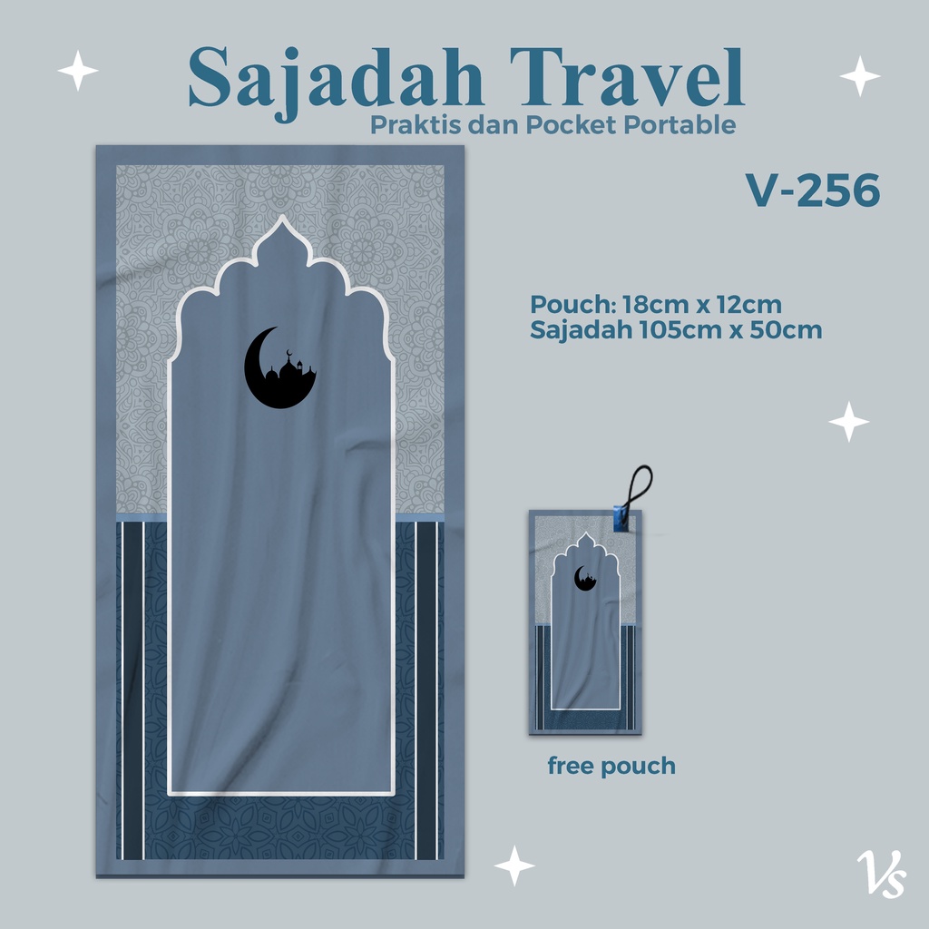 SAJADAH TRAVEL/SAJADAH SOUVENIR TAHLILAN DAN PESTA FREE POUCH V256