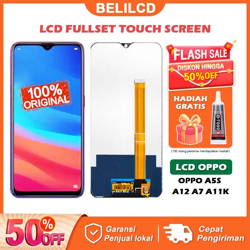 LCD A5S A7 A12  Fullset Touchscreen Ori Touch Screen Bagian Digitizer Layar Sentuh Versi Tinggi