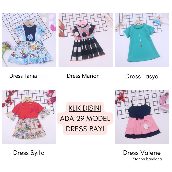 (COD) Dress uk Bayi 0-12 Bulan / Daily Dress Korea Dres Baju Bayi Perempuan Pesta Baby Premium Murah COD babycinnamon