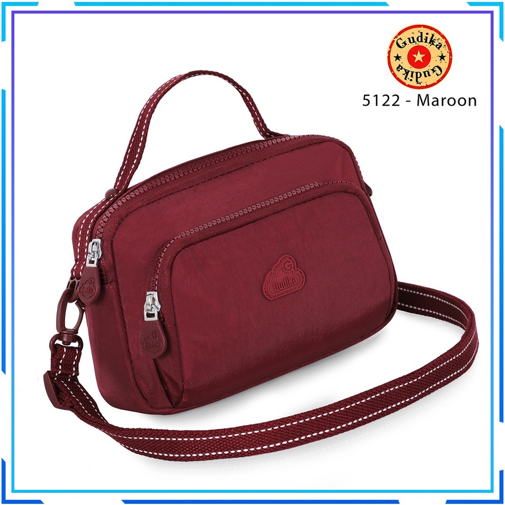 PROMO GUDIKA Bag 5122 - Tas Fashion Branded Ori Selempang bahu Cewek Kekinian Wanita Import Korea Original Terbaru Bahan Nilon Anti Air Waterproof