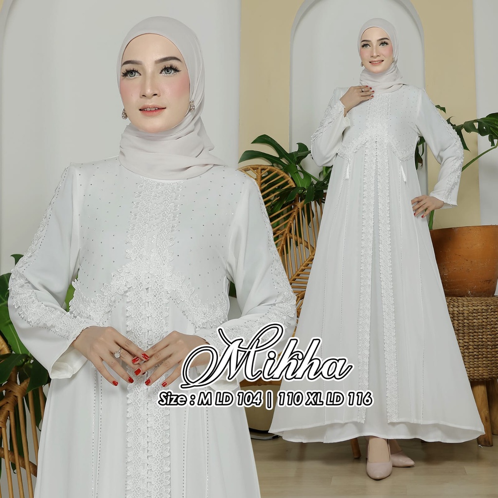 abaya mikha putih 03