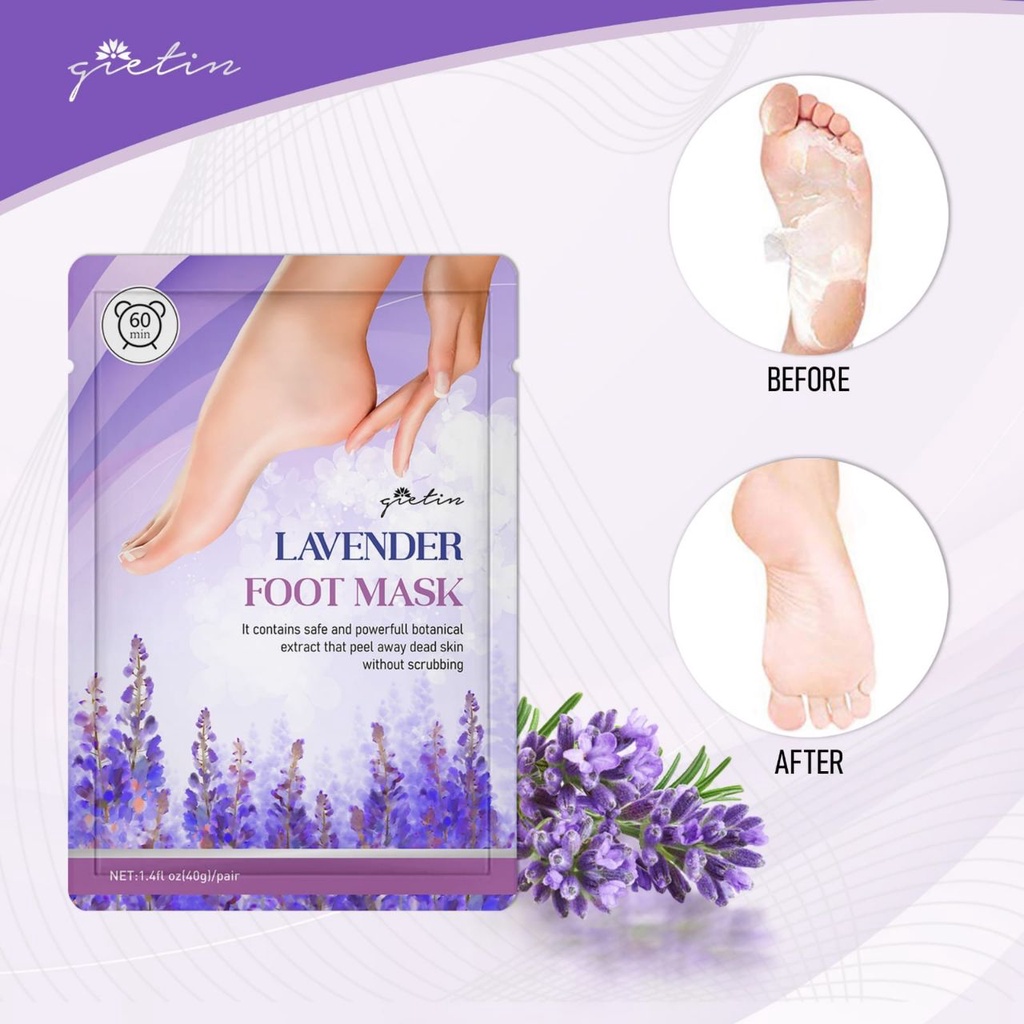 LF - Gietin Lavender Foot Mask Masker Kaki Foot Peeling Exfoliating Foot Mask