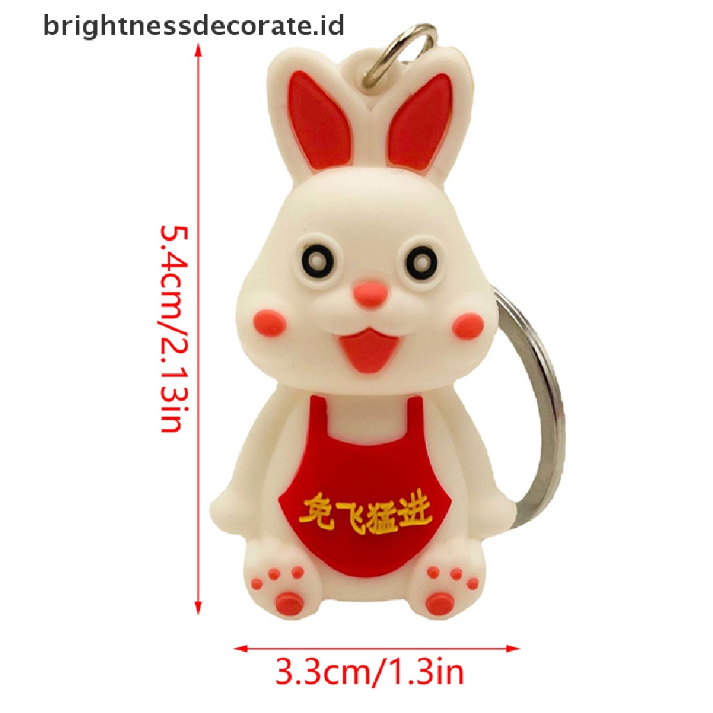 [Birth] 2023kunci Kelinci Tahun Baru Kartun Fortune Rabbit KeyChain Gantungan Kunci Mobil Cincin Mahasiswa Pasangan Tas Liontin [ID]