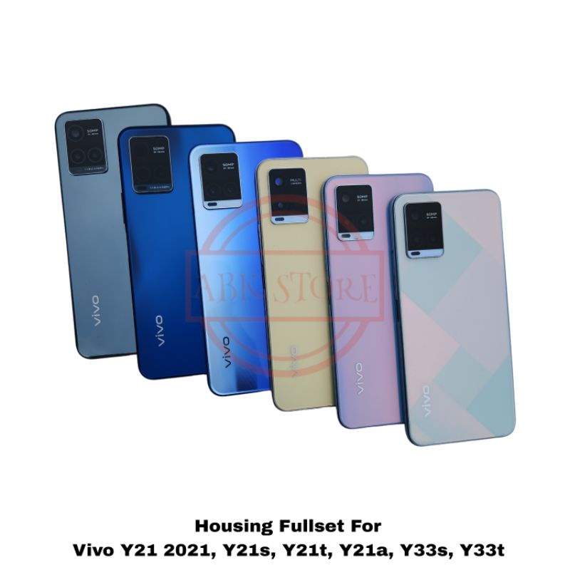 BACK CASING - KESING - HOUSING VIVO Y21 2021 - Y21S - Y21T - Y21A - Y33S - Y33T BACKDOOR FULLSET