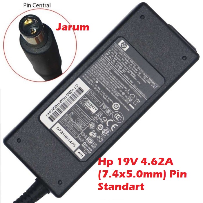 ORIGINAL ADAPTOR HP 19V 4.62A PIN (7.4x5.0) PC HP AIO, PROBOOK 440 G1, 4441S, LITEBOOK 6470B, 8470P, HP PAVILION 14 SERIES, HP ENVY TOUCHSMART 15 SERIES, HP ENVY 17 SERIES