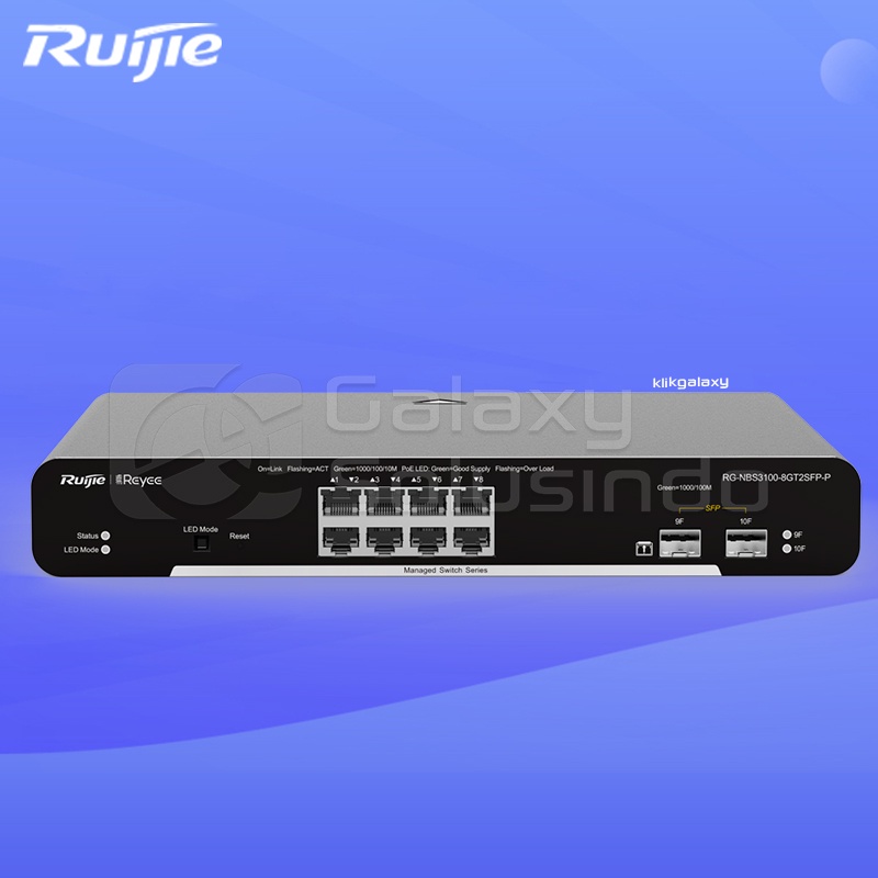 RUIJIE RG-NBS3100-8GT2SFP-P 10-Port Gigabit Layer 2 Cloud Managed PoE Switch