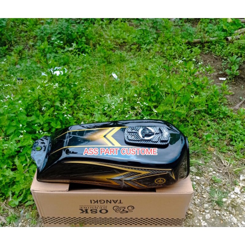 Tengki tangki RX KING hitam list 2003 gold SE Special edition