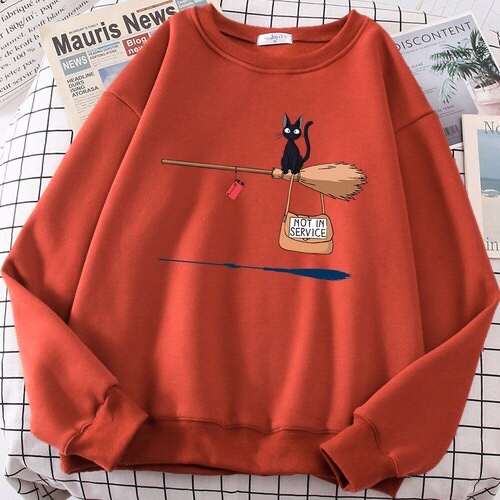 NOT IN SERVICE CUTE Sweater Crewneck Print DTF II NOT IN SERVICE CUTE Sweatshirt Basic II Sz M - XL Anak &amp; Dewasa ( Pria &amp; Wanita )