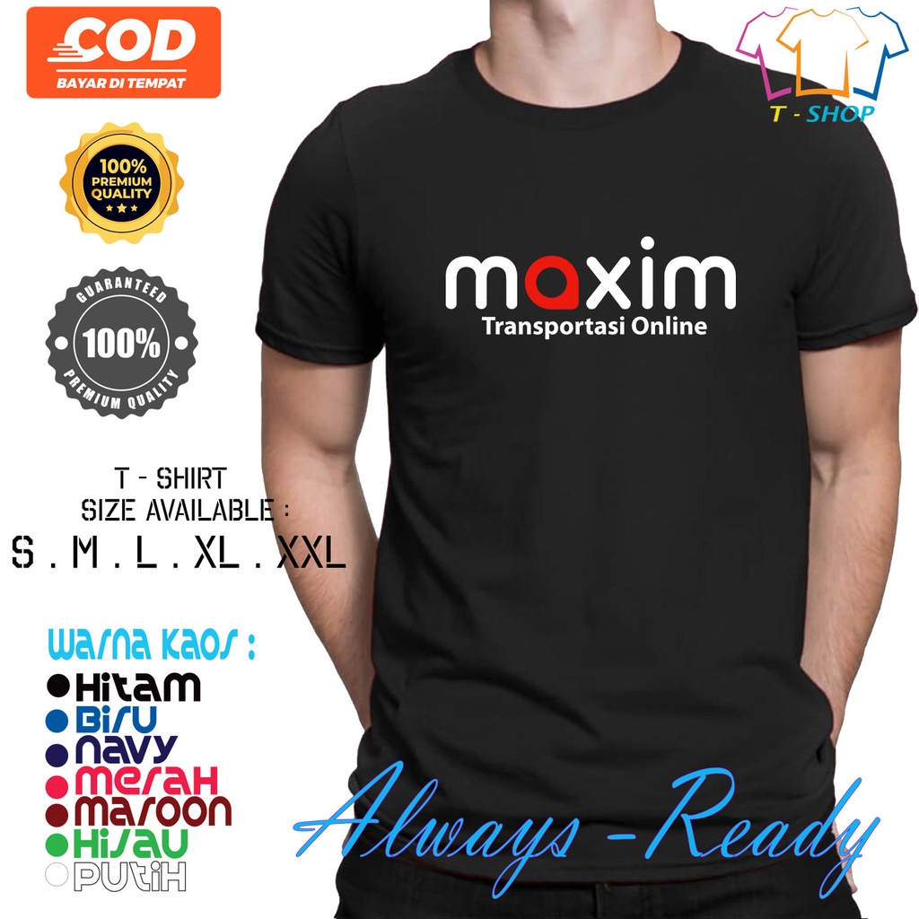 Kaos Baju Maxim Logo Indonesia - Kaos Baju Transportasi Online