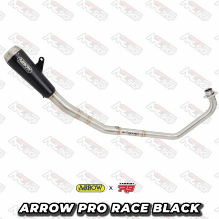 Knalpot Arrow Pro Race Black R15 V3 / Xsr155 Fullsystem Prorace #Original