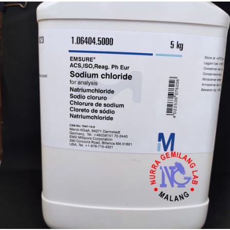 Sodium chloride NaCl Analis MERCK 1.06404.5000 grosir