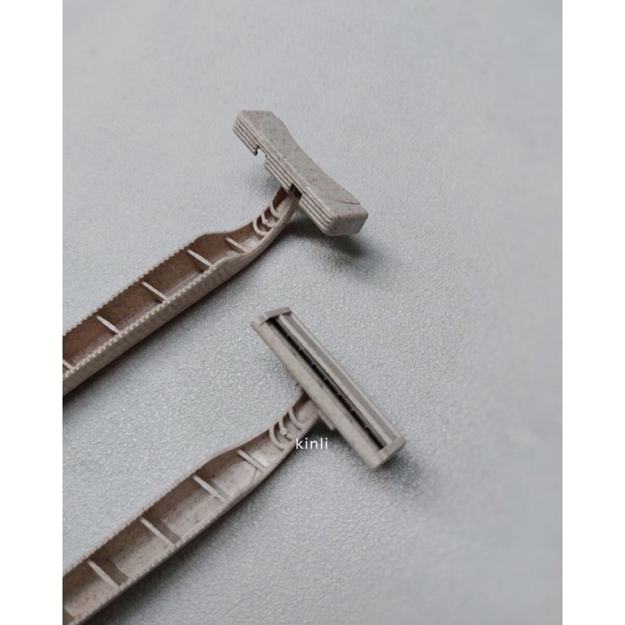 biodegradable wheat straw shaver razor eco friendly alat cukur gandum